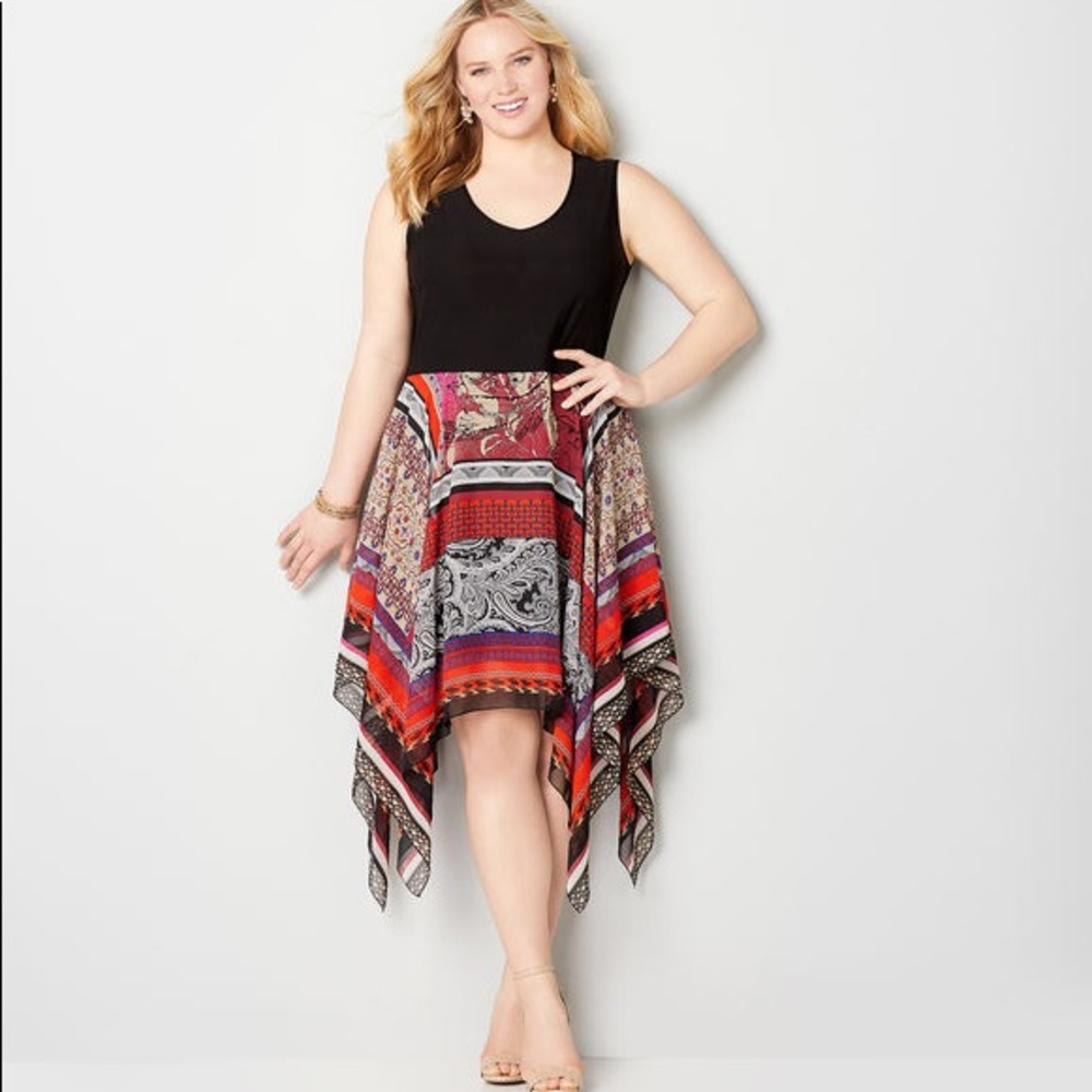 Avenue: Fun, Flirty Boho Handkerchief Skater Dress